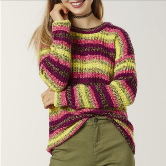 Joe Boxer - Neon Striped Sweater - 2X - Picture 1 of 3